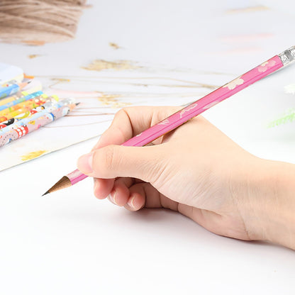 48 pcs Flowers Pencils with Eraser Wood Pencils Bulk for Writing and Drawing (Flowers, 48)
