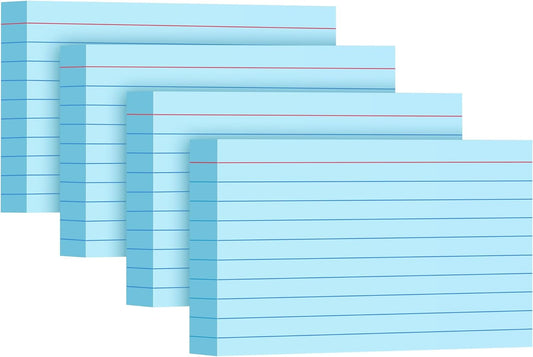 YIZUUN Colored Index Cards 3x5, 200 Pack, 180gsm Heavy Ruled Index Cards, Flash Cards for Studying, Heavy Note Cards for Office, College, Home Organization and School, 4 Color (50 Sheets Each)