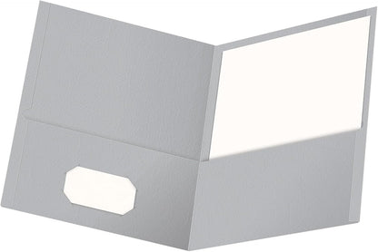 Oxford Twin-Pocket Folders, Textured Paper, Letter Size, Dark Blue, Holds 100 Sheets, Box of 25 (57538EE)