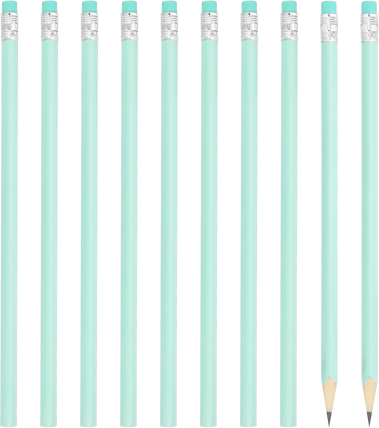PATIKIL Round Pencils, 24 Pack HB Graphite Pencils with Eraser Wood Pencils Cute Pencil for Classroom Teacher Office Supplies, Pink