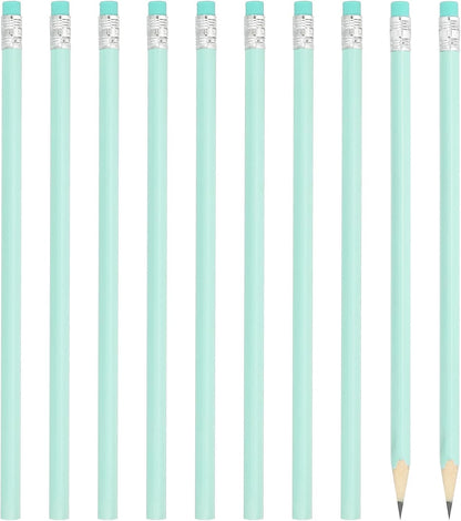 PATIKIL Round Pencils, 24 Pack HB Graphite Pencils with Eraser Wood Pencils Cute Pencil for Classroom Teacher Office Supplies, Pink