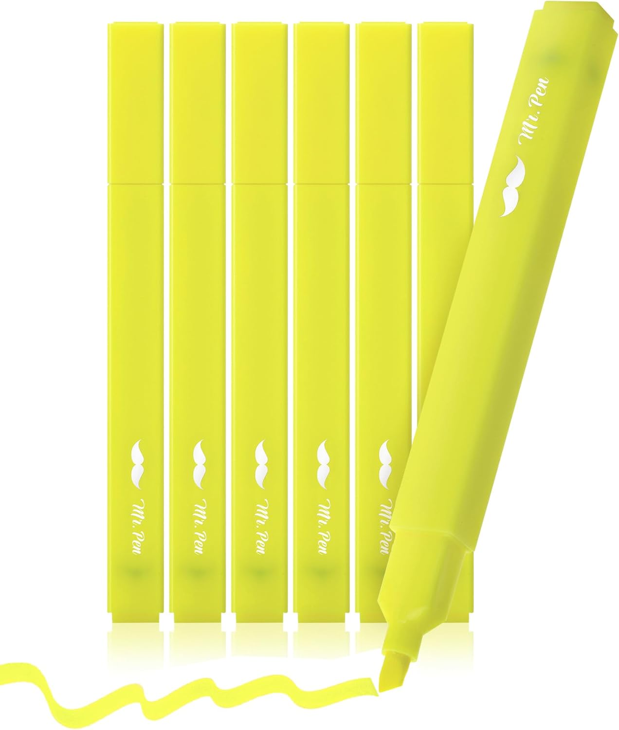 Mr. Pen- Yellow Aesthetic Bible Highlighters No Bleed Through Bulk, 20 pcs, Chisel Tip, Cute Highlighter for Journaling Supplies and School Accessories, Bible Highlighters and Pens No Bleed