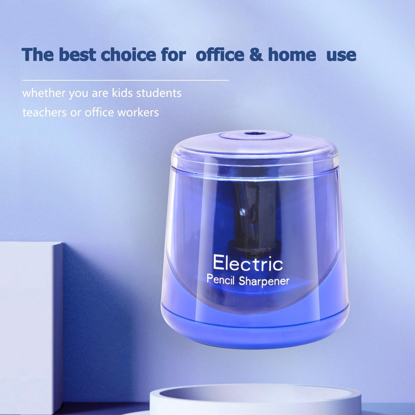 Electric Pencil Sharpener, Battery (Not Included) USB Powered, Portable for NO.2 Pencils, Automatic and Durable with 3 Sharpness Options - Classroom, Home, Office Black