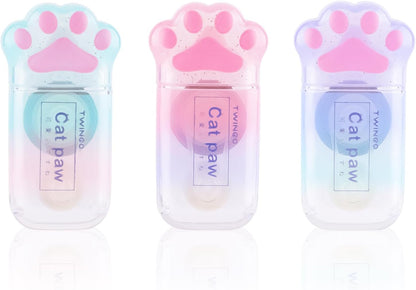 3 Pack White Out Correction Tape, Cute Mini Correction Tape, Kawaii Cat Paw White Out Tape for Cat Lovers Students and School Office Supplies