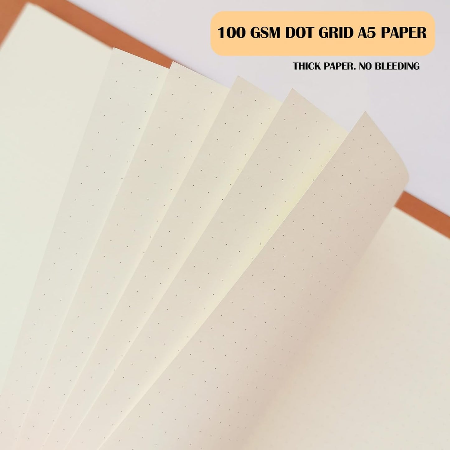 A5 Grid Filler Paper, 6-Hole Punched, 100GSM Graph Rule Paper/Quad Rule Filler Paper/Planner Inserts for Planners, Painting, and Bullet Journals,80 Sheets/160 Pages