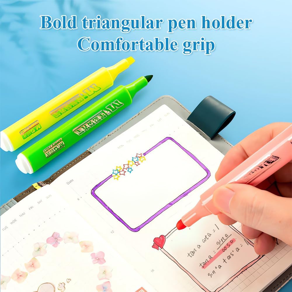 M&G 6-Pack Highlighters, Multicolor Quick-Dry No-Bleed Ink, Soft Chisel Tip Highlighters for Office Documents, Journaling, and Planners