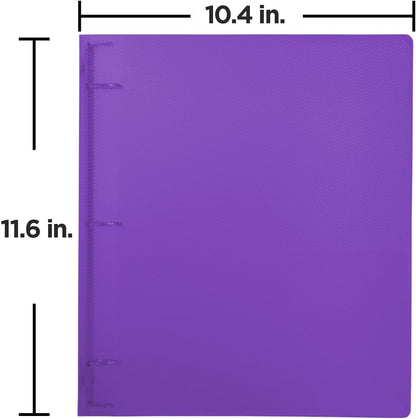JAM PAPER Plastic 0.75 inch Binder - Clear 3 Ring Binder - Sold Individually