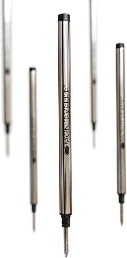 Monteverde USA Rollerball Refills to Fit Montblanc Pens, Fine Point, Black Ink, 2-Pack – Reliable and Professional Writing Solution