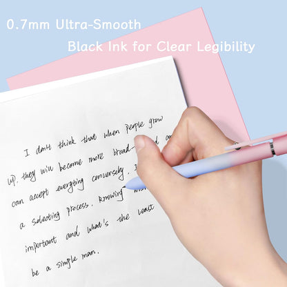 YOXMJDB Gel Pens, 5 Pcs Medium Point Smooth Writing Pens Cute Pens for Women, High-End Series 0.7mm Black Ink Pens for Journaling Note Taking, School Office Supplies (5 Pcs Gradient Morandi)