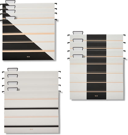 6 Pack Hanging Folder File Cabinet Organizer Letter Size 1/5 Cut Adjustable Label Decoration Home Office School Classroom, Green