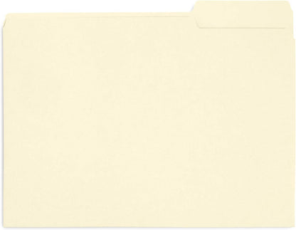 File Folder, 1/3 Cut Tab, Letter Size, Yellow, Great for Organizing and Easy File Storage, 100 Per Box