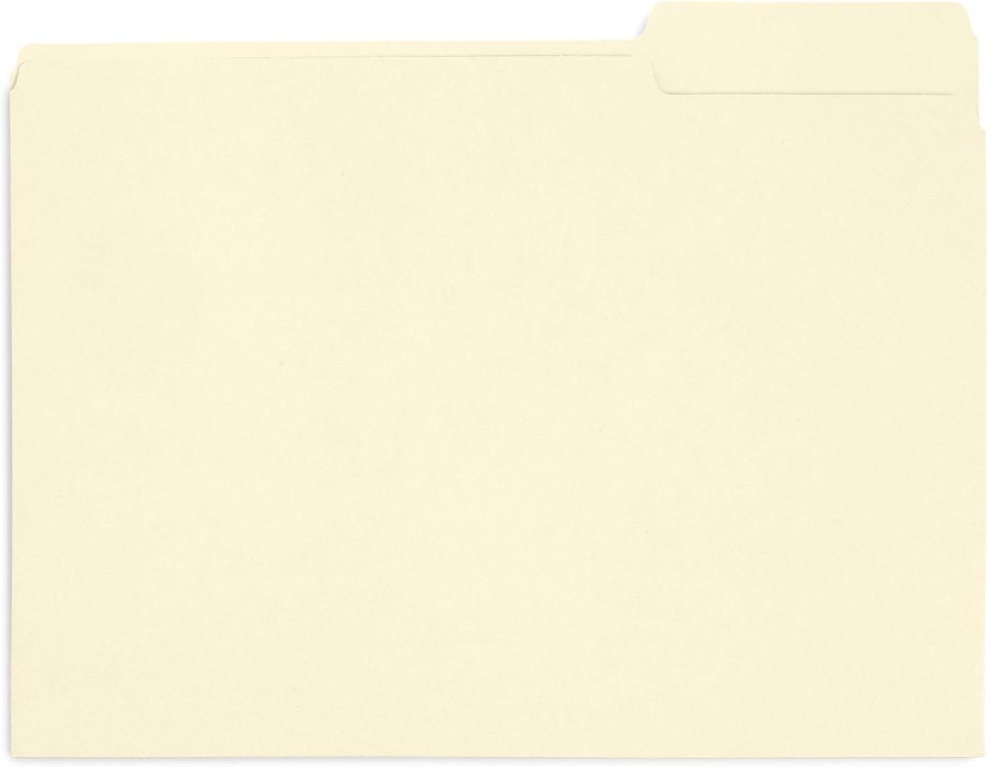 File Folder, 1/3 Cut Tab, Letter Size, Yellow, Great for Organizing and Easy File Storage, 100 Per Box