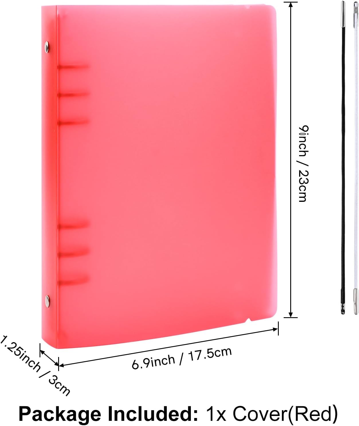 A4 4-Holes Round Ring View Binders Plastic Cover, Refillable Notebook Journal Binder File Folder, Loose Leaf Sheet Protector/DIY Scrapbooking/Binder Cover Protector (Purple)