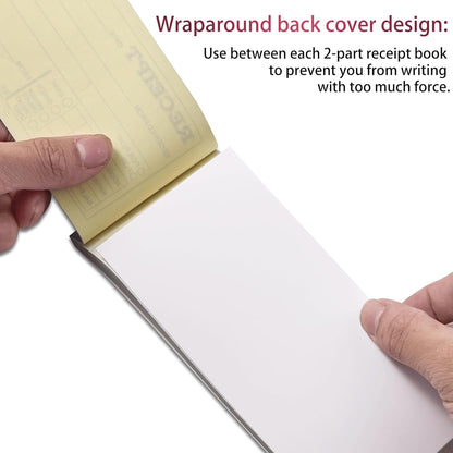 XKDOUS 2 Pack Money and Rent Receipt Book, 2-Part Carbonless, 2-3/4" x 6-1/2" Receipt Book for Small Business, 50 Sets per Book