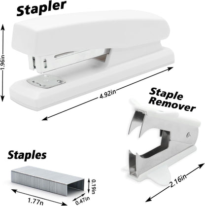Pink Office Stapler, 25 Sheet Capacity with 2000 Staples and Staple Remover, Desktop Stapler,Pink Office Supplies for Students and Office Clerks
