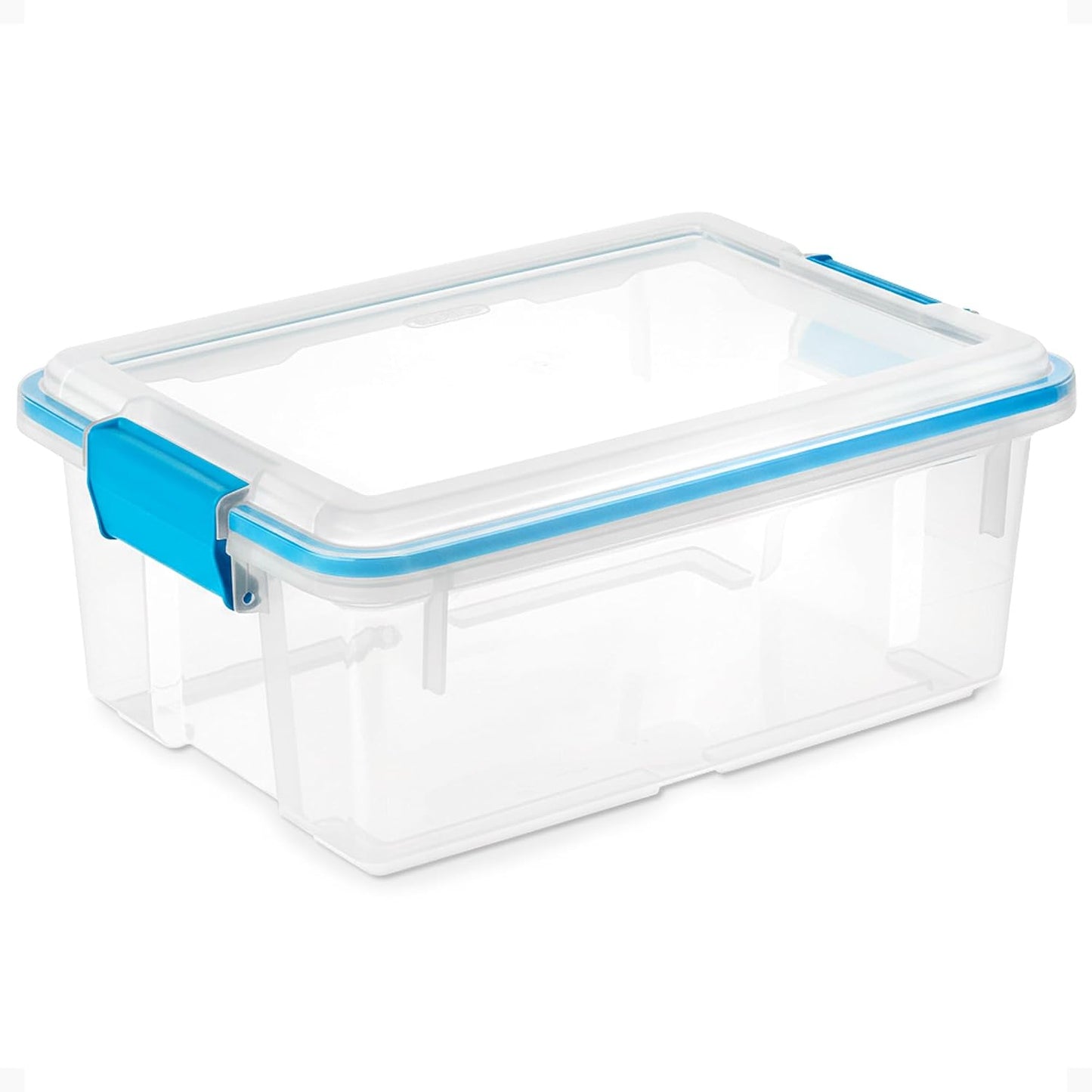 Sterilite 4-Pack Gasket Box, Weather-Resistant Storage Bins with Latching Lids, 32 Quart - Heavy-Duty Organizing Containers for Closet, Bathroom, and Office