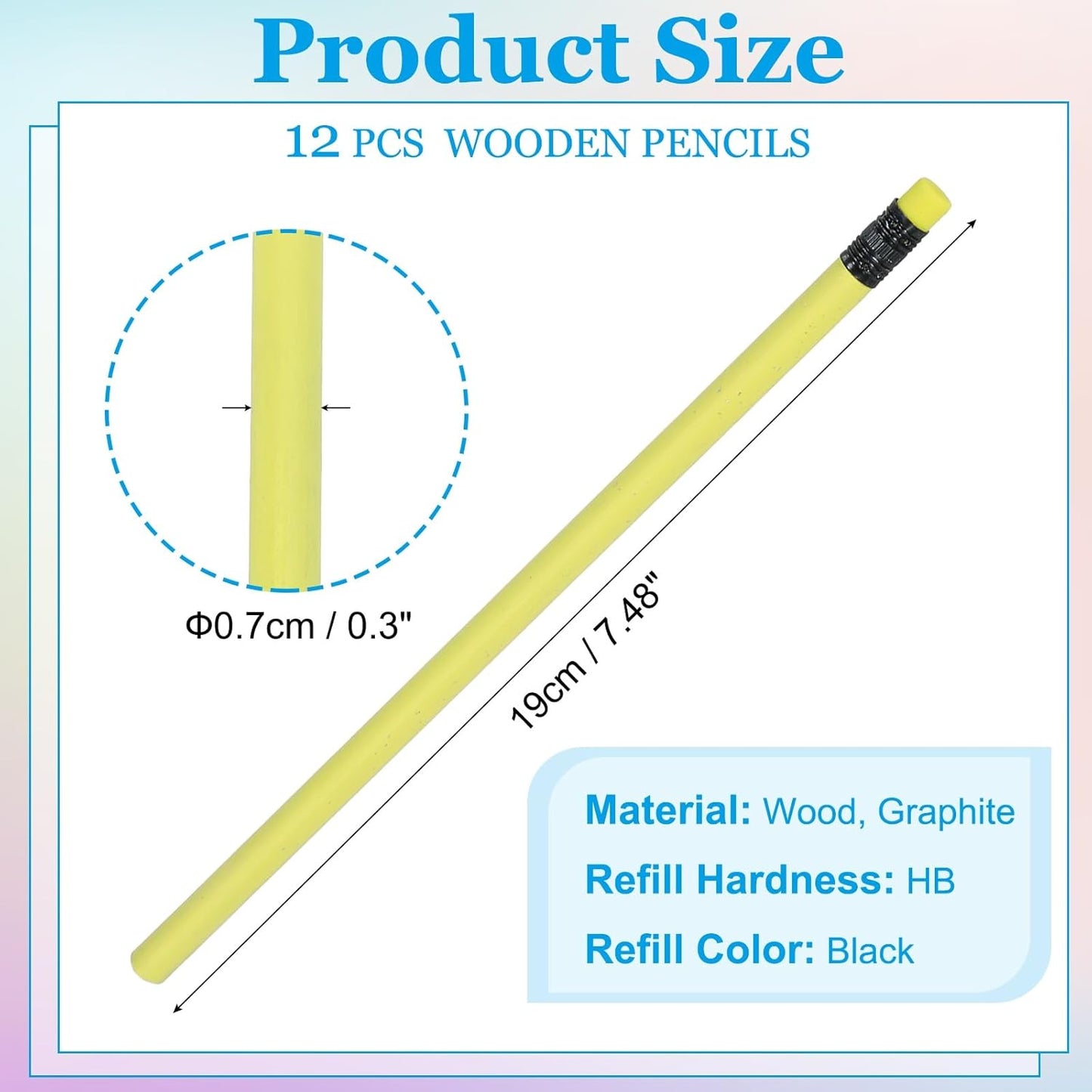 PATIKIL Triangle Wooden Pencils Bulk, 12 Pack HB Graphite Pencils with Eraser for Office Supplies, Engineering Marking Writing Art Drawing Supplies, Purple-Pink