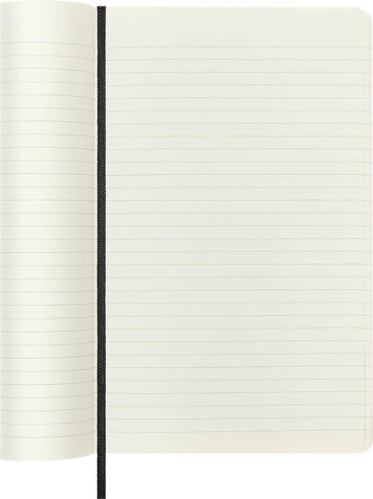 "Moleskine Classic Notebook, Soft Cover, Large (5"" x 825"") Ruled/Lined, Black, 192 pages" (S07162)