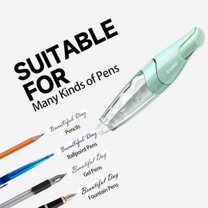 Refillable Retractable White Correction Tape, Pen Shaped White Smooth Pull Out Japanese Aesthetic Cute Correction Tape for Office Supplies, 4 PCS (ZH-67)