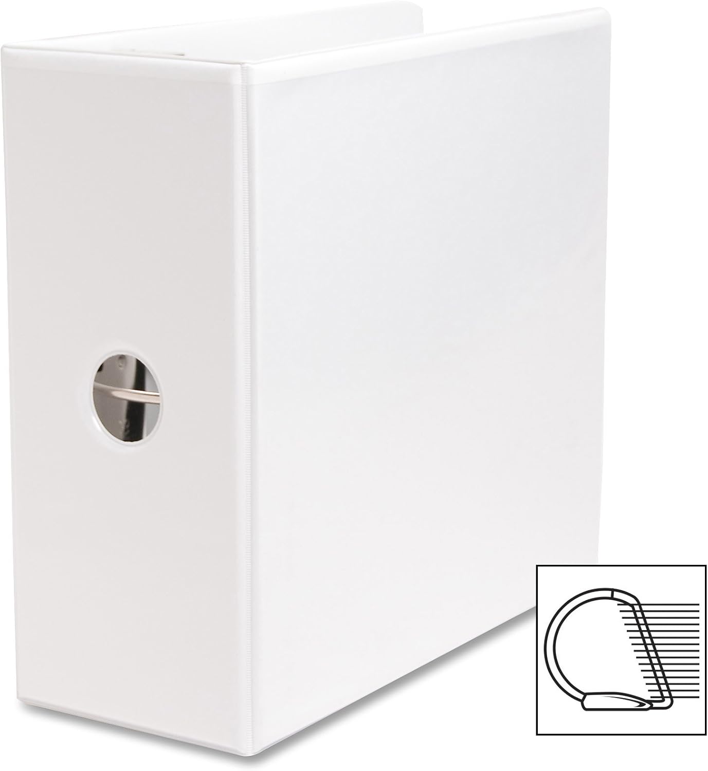 Business Source Basic D-Ring White View Binders