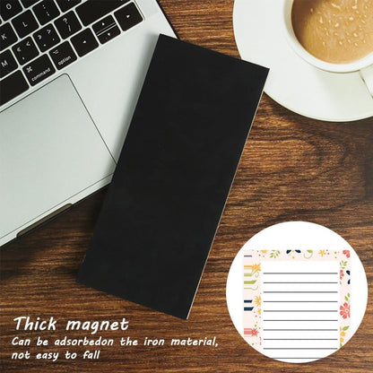 4 Pack Magnetic Notepads for Refrigerator, Full Magnet Back Design Magnetic Memo Pads, 50 Sheets per Note Pads To-Do List, Shopping List (Soft Gradient Style)
