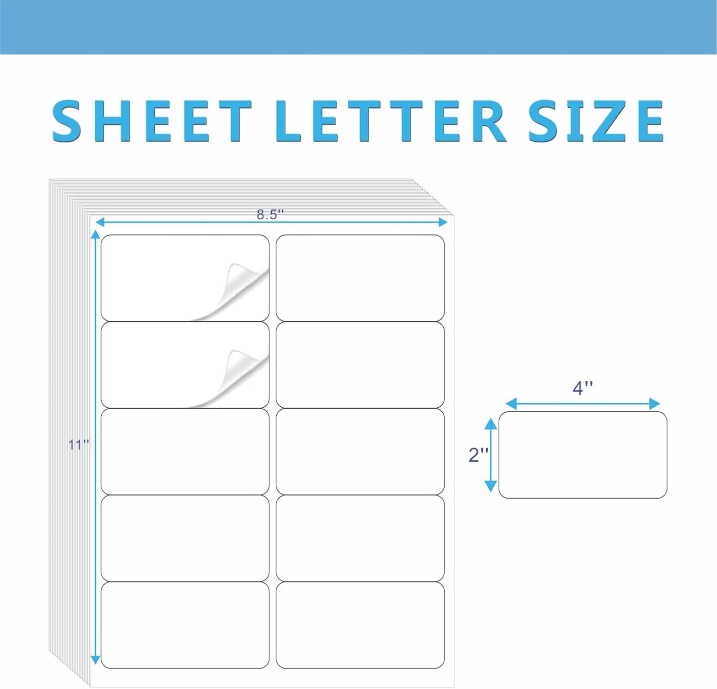 Address Labels, JIQEZNL Premium 1" x 2-5/8" Mailing Labels for Envelopes, 900 Address Label Sticker Paper for Laser/Ink Jet Printer, White Blank Printable Sticker Labels 30 Per Sheet 8.5"×11"