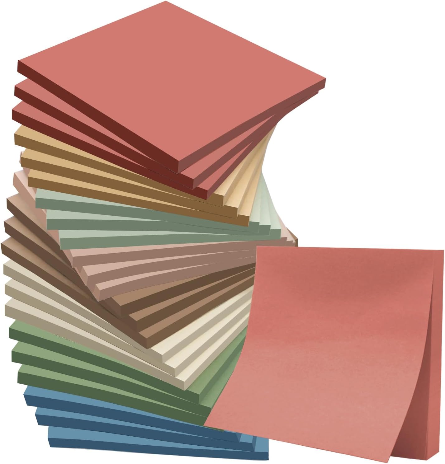 (24 Pack) Sticky Notes 3x3 in Post, 12 Bright Colors Sticky Note Self-Stick Notes Pads,Strong Adhesive, Easy to Post for Home, Office, Notebook