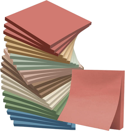 (24 Pack) Sticky Notes 3x3 in Post, 12 Bright Colors Sticky Note Self-Stick Notes Pads,Strong Adhesive, Easy to Post for Home, Office, Notebook