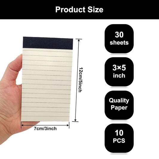 itechpanda 10 Pcs Mnini Notepads 3 x 5 Inch Small Notebooks Pocket Lined Graph Memo Pads Scratch Pads Mini Writing Pads for School Classroom Homework