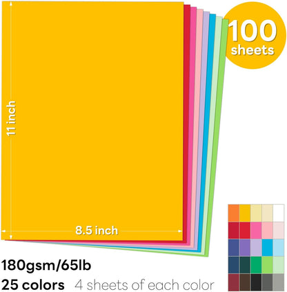 100 Sheets Cream Cardstock 8.5 x 11 Off White Card Stock,Goefun 65lb Ivory Paper Printer Paper for Cards Making, Office Printing, Wedding