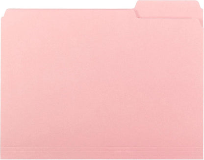 Smead Interior File Folder, 1/3-Cut Tab, Letter Size, Aqua, 100 per Box, Expandable File Folders for Filing Cabinet