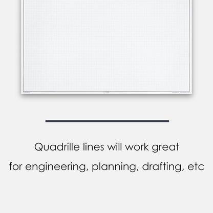 GeekNavy 11" x 17" Quadrille Graph Paper 50 Sheets Landscape - 0.25" 4x4 Square Grid, Blueprint, High Brightness, Border-Outlined, Large Drafting (1-Pack)