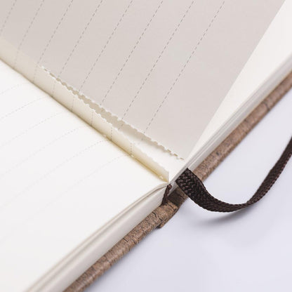 Lemome Thick Classic Notebook with Pen Loop A5 College Ruled Hardcover Writing Notebook with Pocket + Page Dividers Gifts, Banded, Large, 180 Pages, 8.4 x 5.7 in