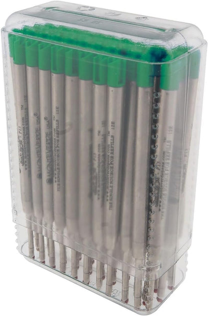 Monteverde Soft Roll Ballpoint Pen Refills to Fit Parker-Style Pens, Medium Point, Brown, 2-Pack, Smooth Writing Technology for Parker, Conklin, Schmidt, and More