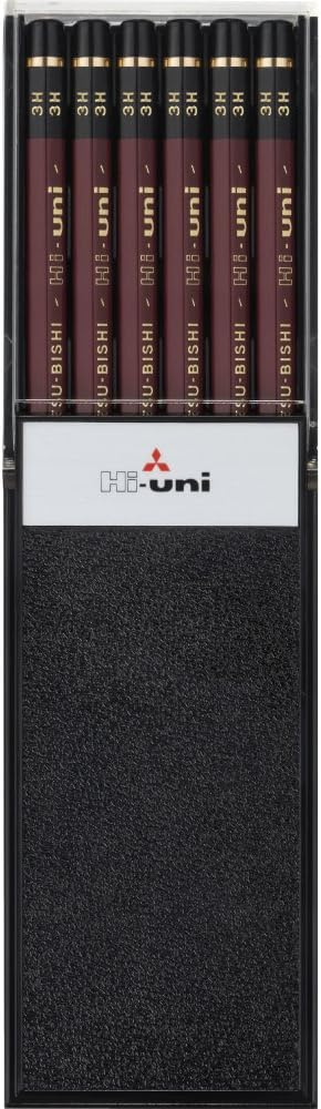 Uni Hi-Uni Wooden Pencil - 10B - Box of 12 (HU10B)
