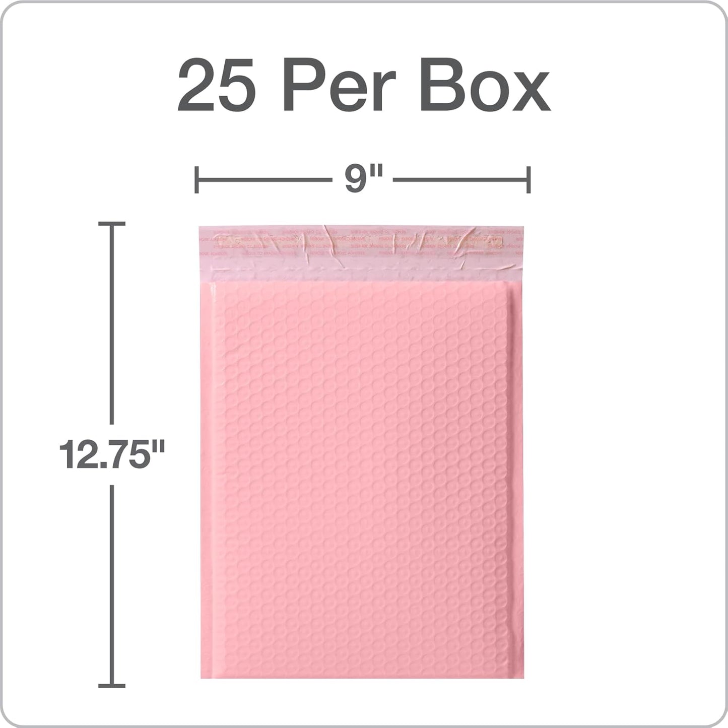 Quality Park Bubble Mailers, 8.5 x 11 Shipping Envelopes, Water Resistant White Poly Padded Envelopes, Redi-Strip Peel Off Closure, 25/Box (QUA85859)