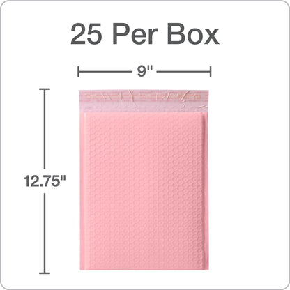 Quality Park Bubble Mailers, 8.5 x 11 Shipping Envelopes, Water Resistant White Poly Padded Envelopes, Redi-Strip Peel Off Closure, 25/Box (QUA85859)