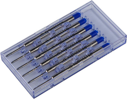 Alohaster Refills, for Parker Ballpoint Pens, Gel Ink, 0.5 mm, Black, 6 Count
