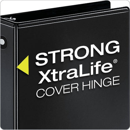 Cardinal Economy 3-Ring Binders, 3", Round Rings, Holds 625 Sheets, ClearVue Presentation View, Non-Stick, White, Carton of 12 (90651)