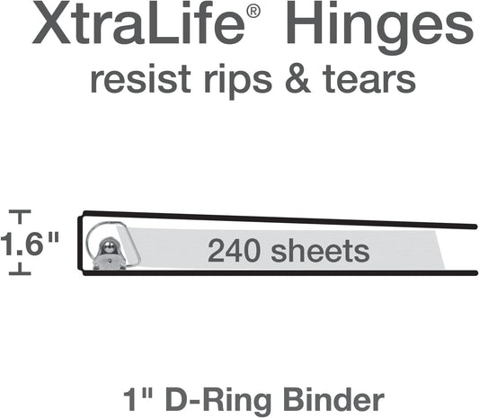 Oxford® 3 Ring Binders, Binders for School and Office, Durable 2 inch D Rings, Holds 540 Sheets, ClearVue™ Presentation Binder, Green, 4PK