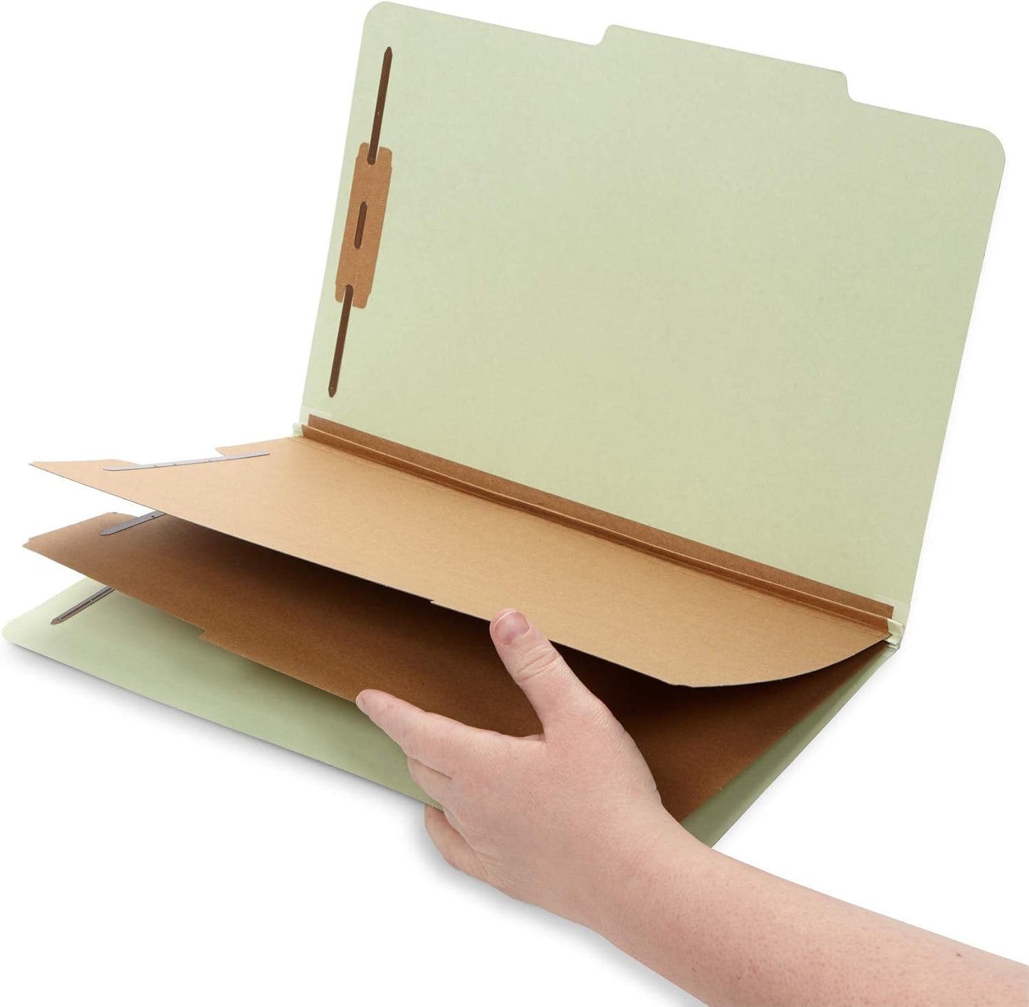 10 Blue Legal Size Classification Folders - 2 Divider 2 Inch Tyvek expansions - Durable 2 Prongs Designed to Organize Standard Law Client Files, Office Reports - Legal Size, 8 3/4 x 14 3/4, 10 Folders