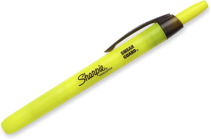 Sharpie Retractable Highlighters, Chisel Tip, Fluorescent Yellow, 12 Count