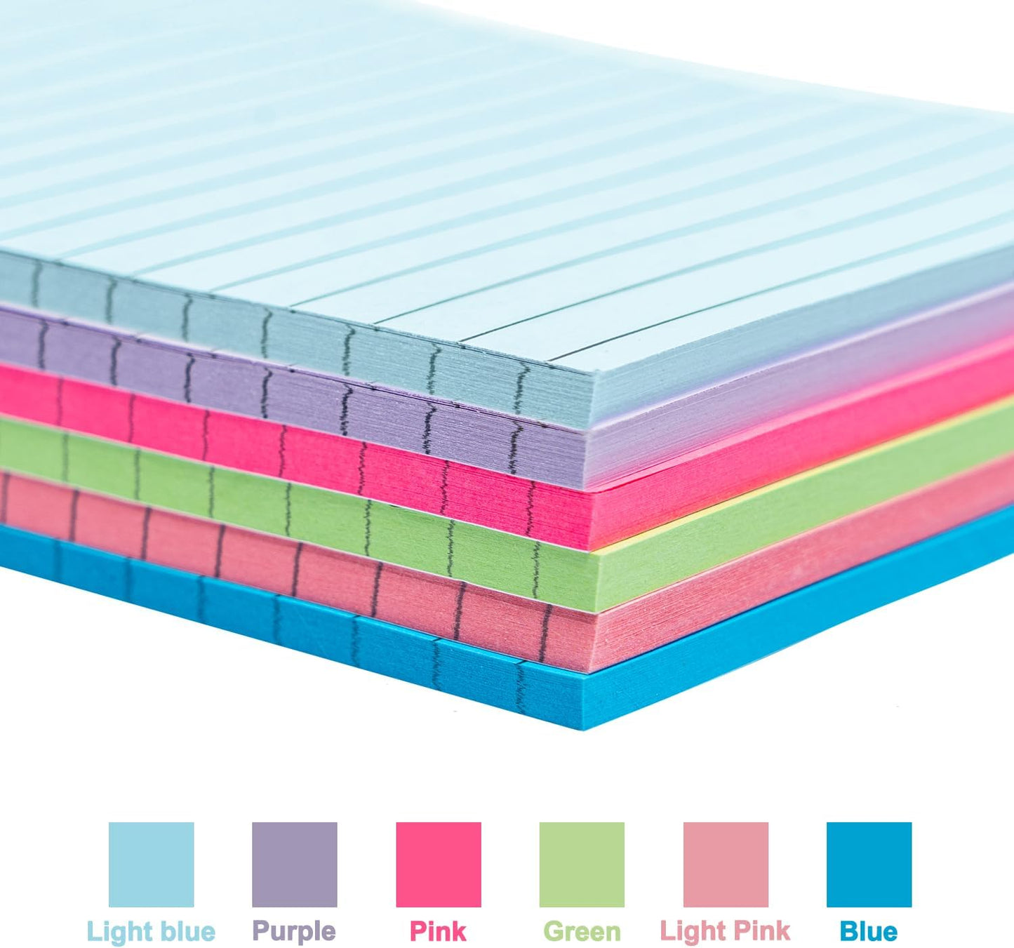 12 Pack Lined Sticky Notes, 3x3 Inch & 4x6 Inch, Ruled Self-Stick Memo Pads, Sticky Notes for Writing, to-Do Lists, Office, School, Home (Neon, 4x6 in)