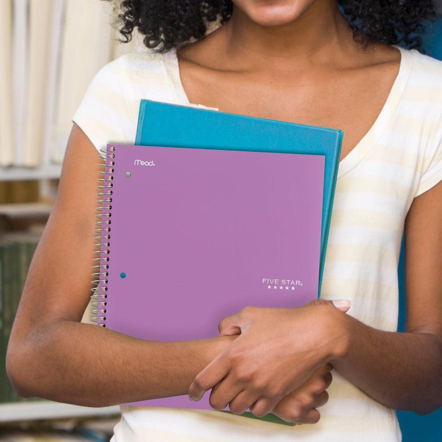 Five Star Spiral Notebook + Study App, 3 Subject, College Ruled Paper, 8-1/2" x 11", 150 Sheets, Fights Ink Bleed, Water Resistant Cover, Amethyst Purple (38746)