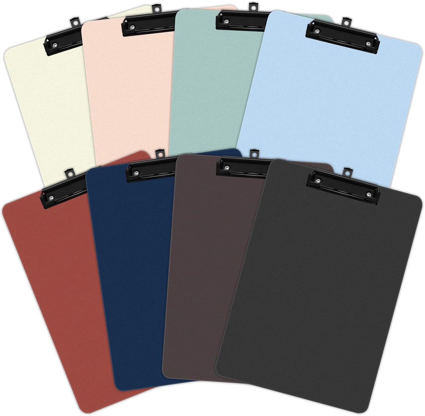 Clipboards 4 Pack Plastic Clipboards Letter Size, Durable Clipboard with Low Profile Metal Clip for Classroom Office Teachers Students Nurses