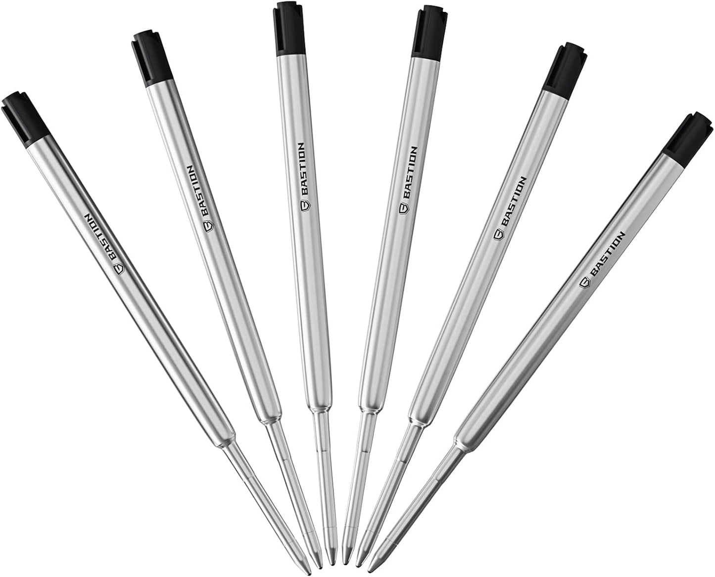 BASTION Pen Refill Ballpoint Blue | Replacement for All Bastion Bolt Action Pens | Standard Pen Ink Refills Cartridge (Blue 6 pc)