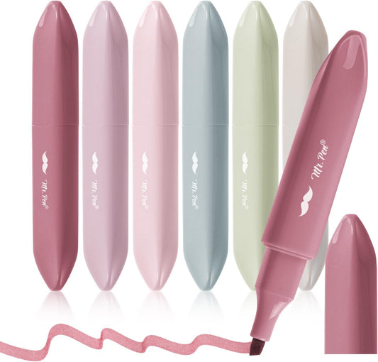 Mr. Pen- Aesthetic Bible Highlighters No Bleed Through, 6 pcs, Chisel Tip, Cute Highlighter for Journaling Supplies and School Accessories, Bible Highlighters and Pens No Bleed