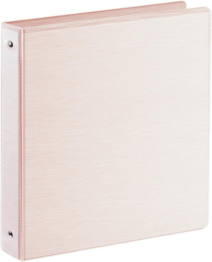 SUIN 1 Inch 3 Ring Binder, Clear 1'' View Presentation Binders with 2 Pockets, Fits 8.5 x 11 Letter Size, Durable Polypropylene, Non-Stick & PVC-Free for School, Office & Home (Orange)