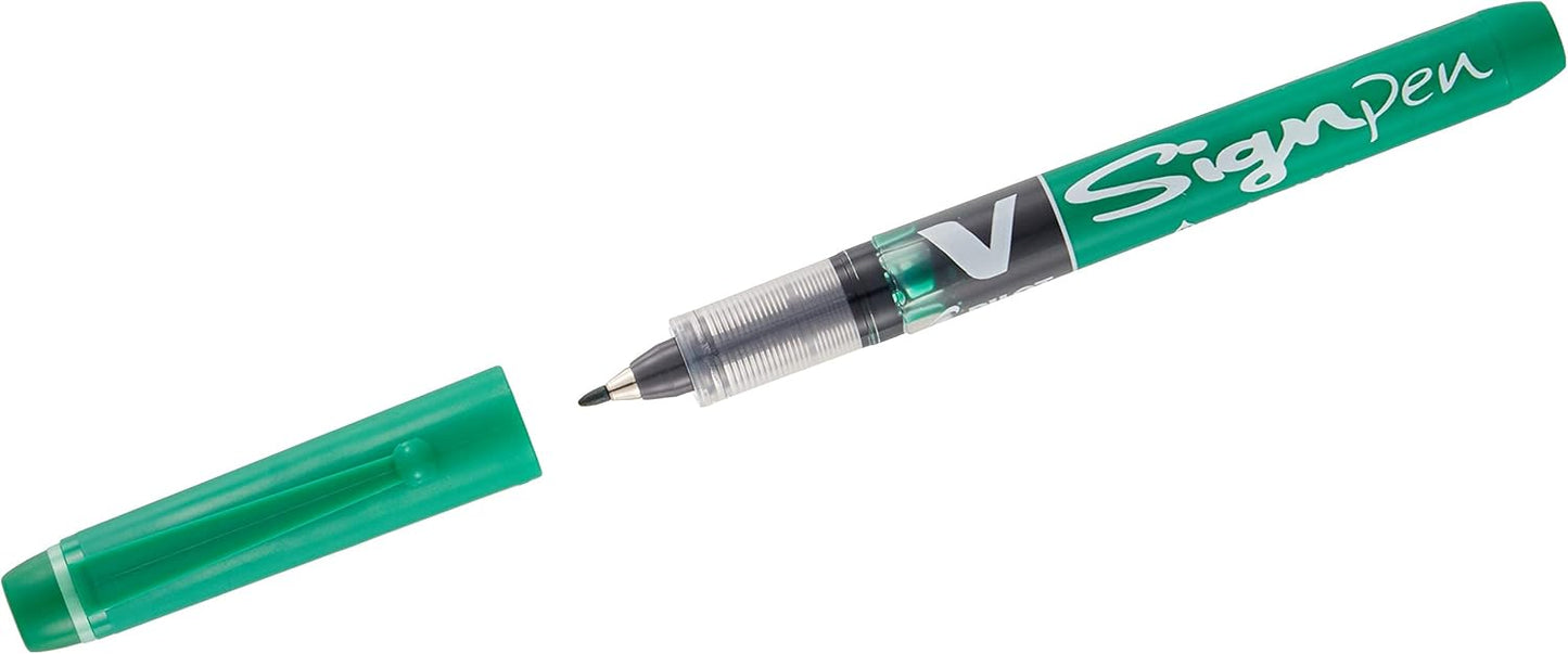 Pilot roller-ball V Sign Pen Liquid Ink 2.0 mm Tip - Black, Box of 12