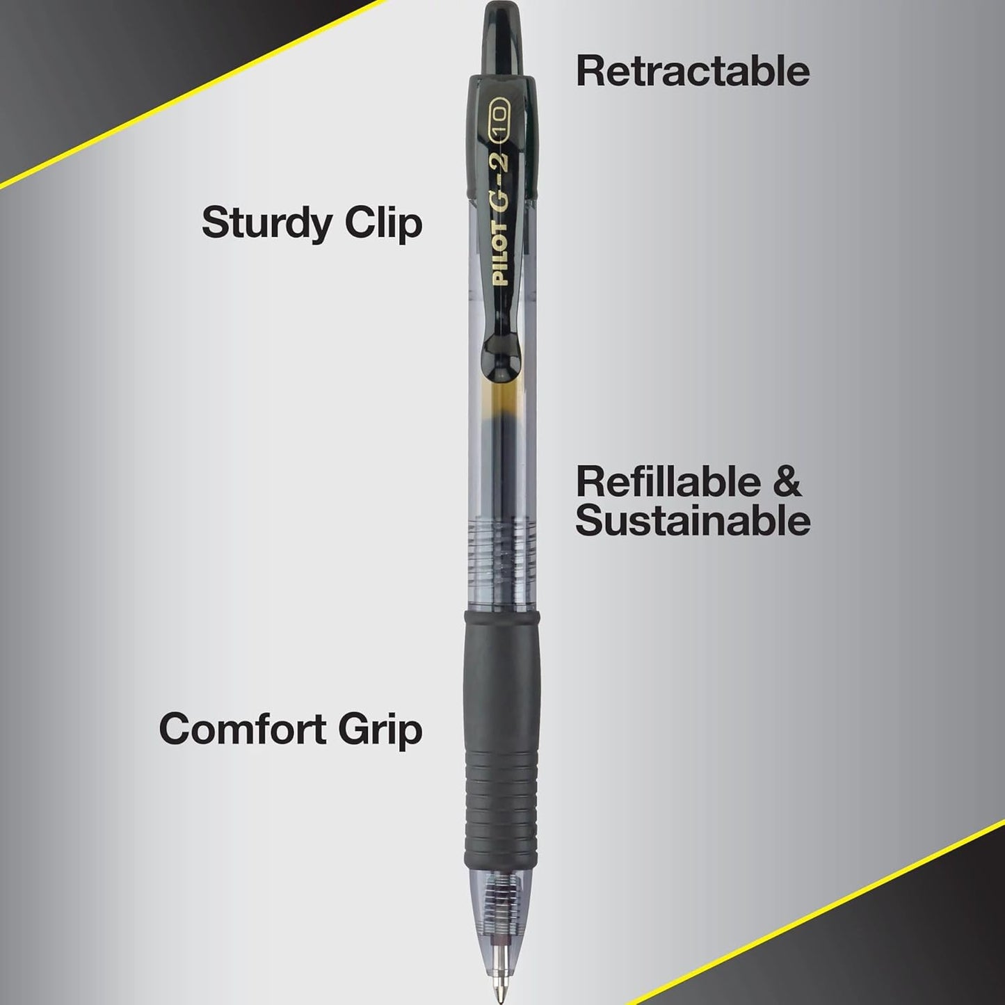 PILOT G2 Premium Refillable & Retractable Rolling Ball Gel Pens, Bold Point, Blue Ink, 12-Pack (31257)